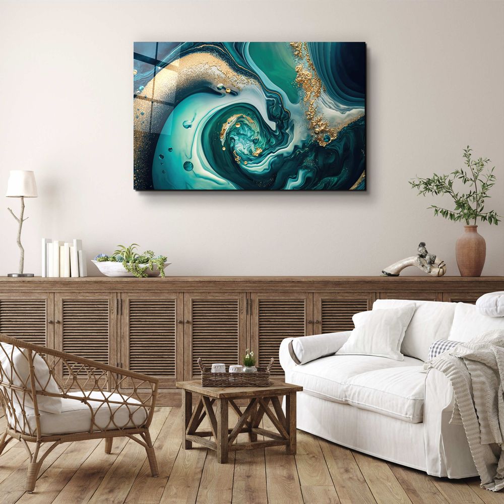 Other wall decoration - Marble Collection H23 - IslandGlass Wall Art  110CMx70CM - ARTDESIGNA