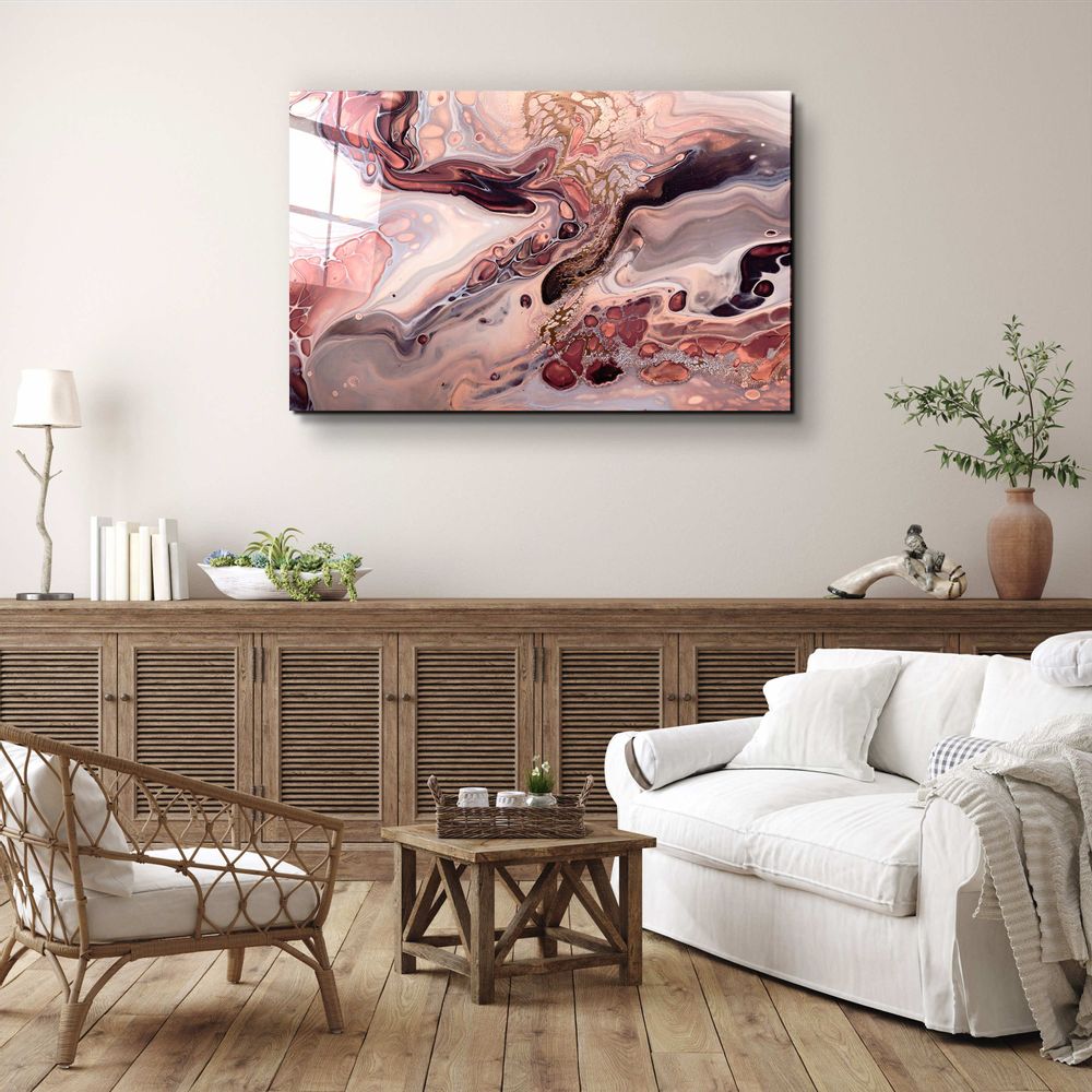 Autres décorations murales - Collection Marbre H25Décor mural en verre 110CMx70CM - ARTDESIGNA