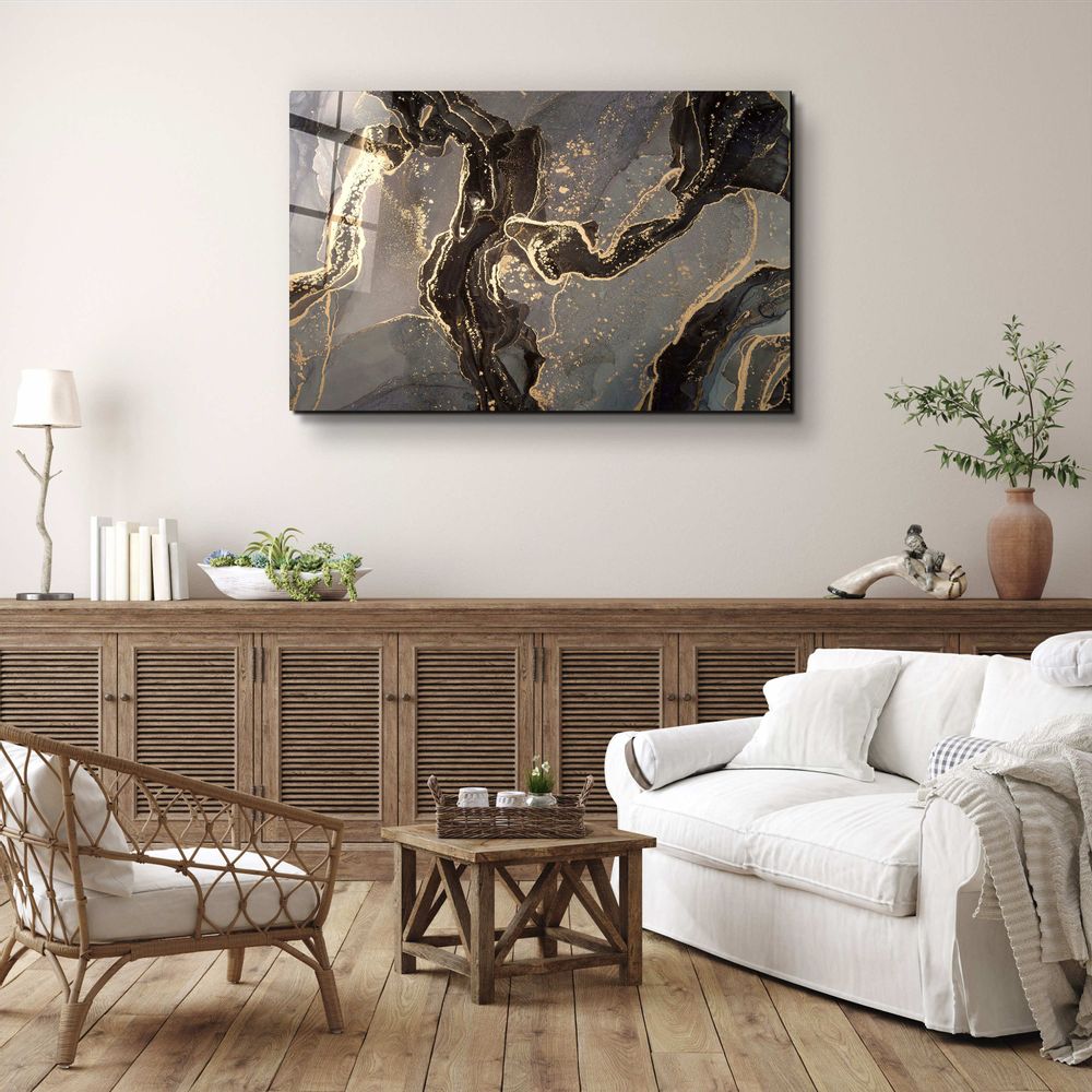 Other wall decoration - Marble Collection H27Glass Wall Art  110CMx70CM - ARTDESIGNA