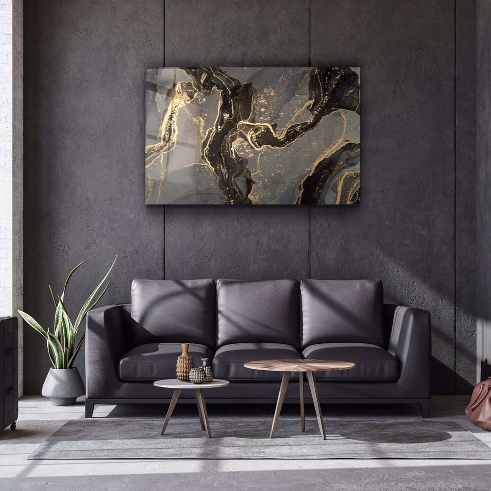 Other wall decoration - Marble Collection H27Glass Wall Art  110CMx70CM - ARTDESIGNA