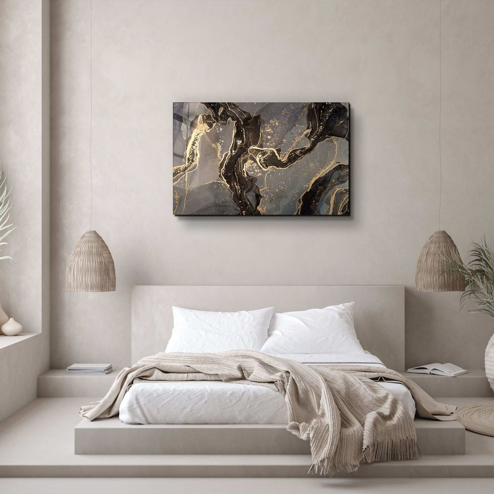 Other wall decoration - Marble Collection H27Glass Wall Art  110CMx70CM - ARTDESIGNA