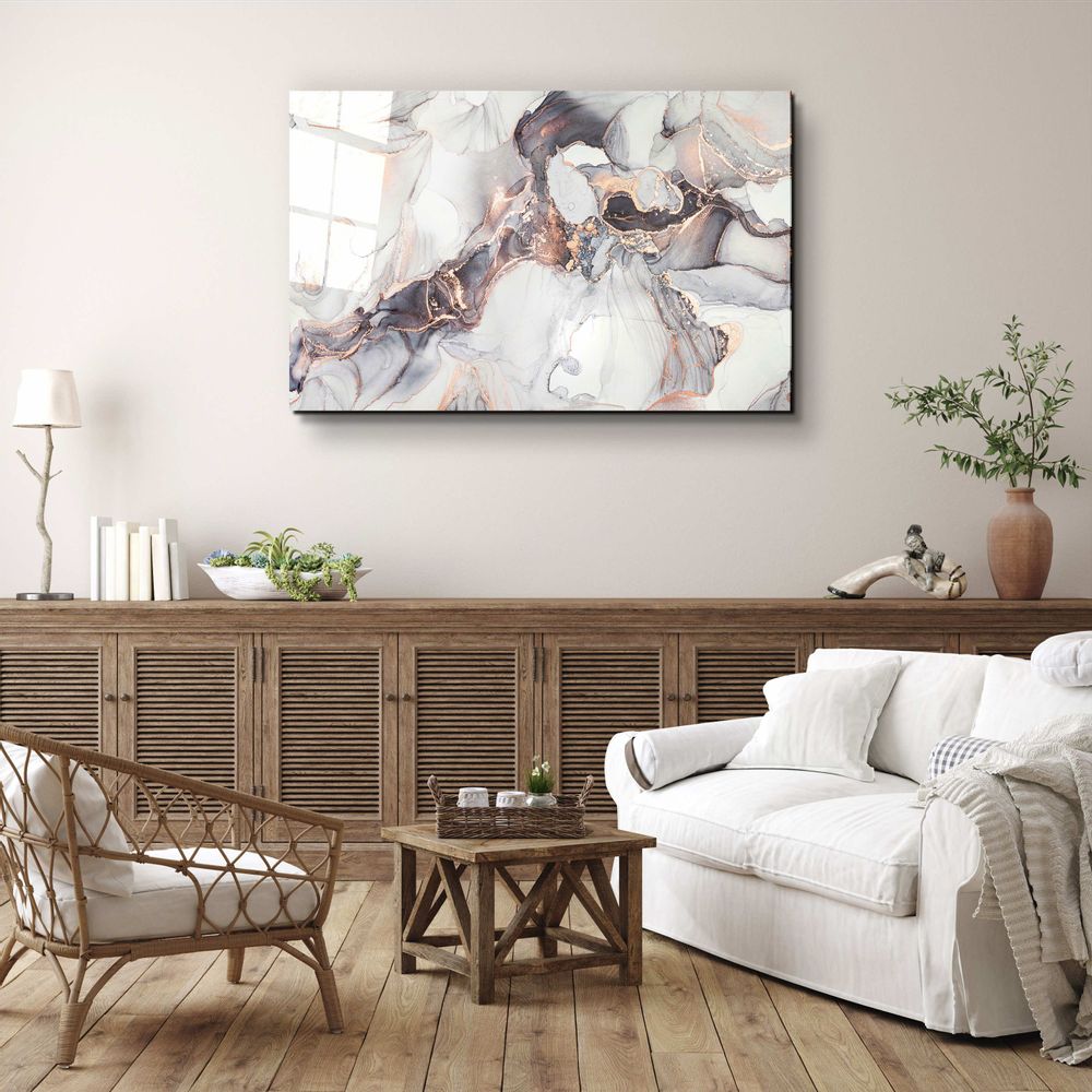 Other wall decoration - Marble Collection H28Glass Wall Art 110CMx70CM - ARTDESIGNA