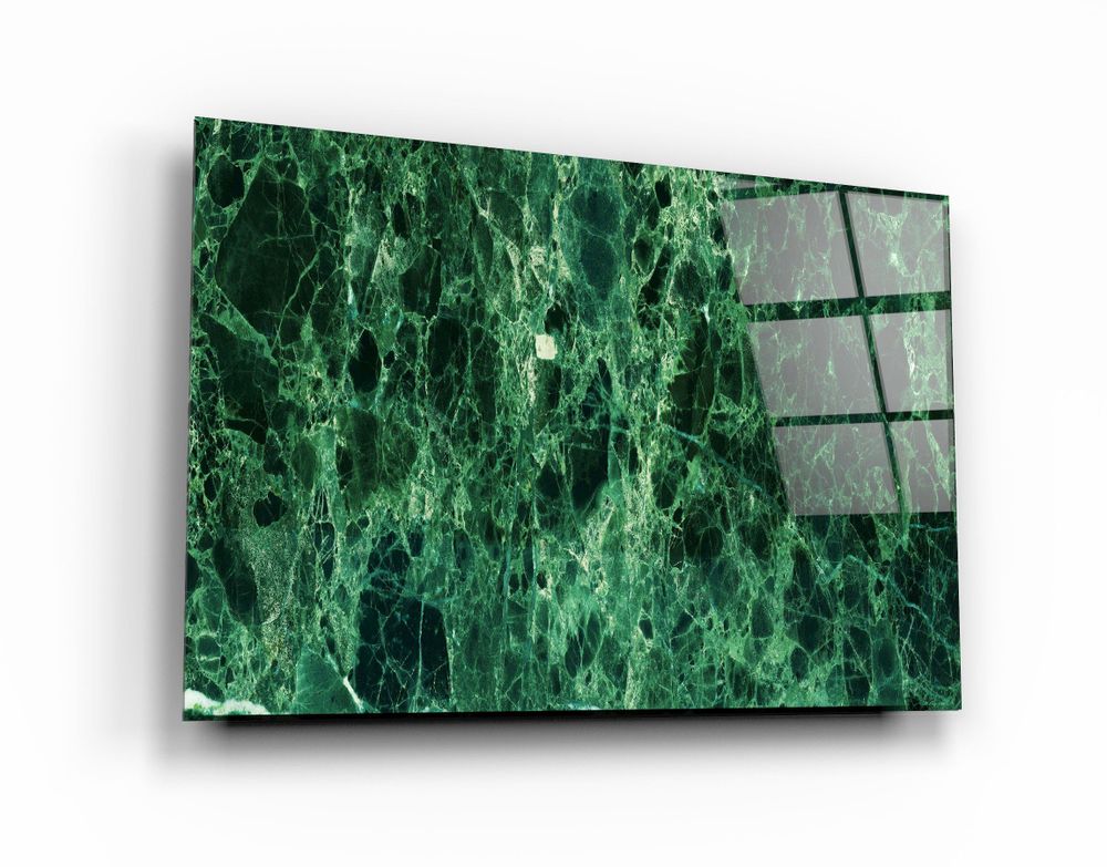 Other wall decoration - Green MarbleGlass Wall Art 110CMx70CM - ARTDESIGNA