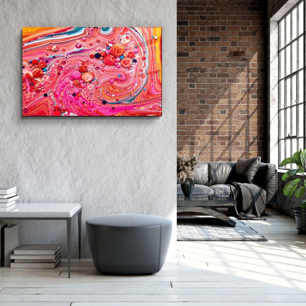 Autres décorations murales - Art mural en verre Marbre Galaxy 5 110CMx70CM - ARTDESIGNA