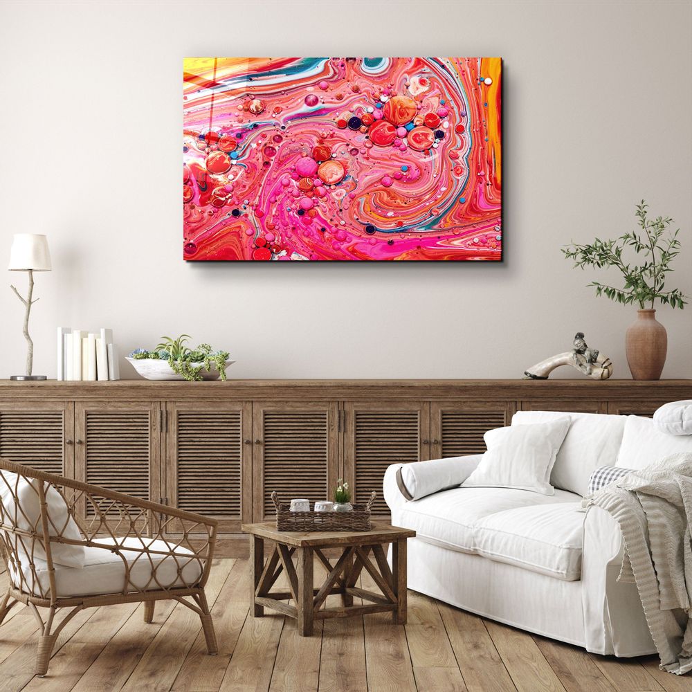 Autres décorations murales - Art mural en verre Marbre Galaxy 5 110CMx70CM - ARTDESIGNA