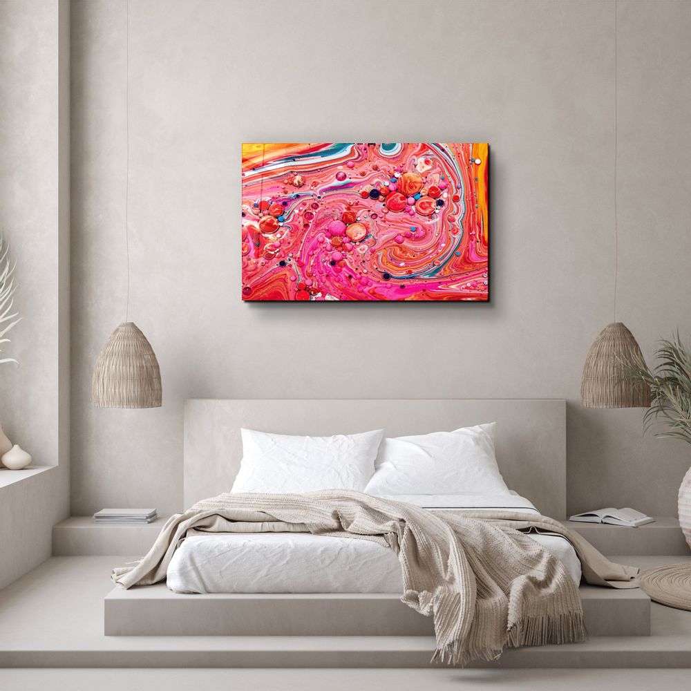 Autres décorations murales - Art mural en verre Marbre Galaxy 5 110CMx70CM - ARTDESIGNA