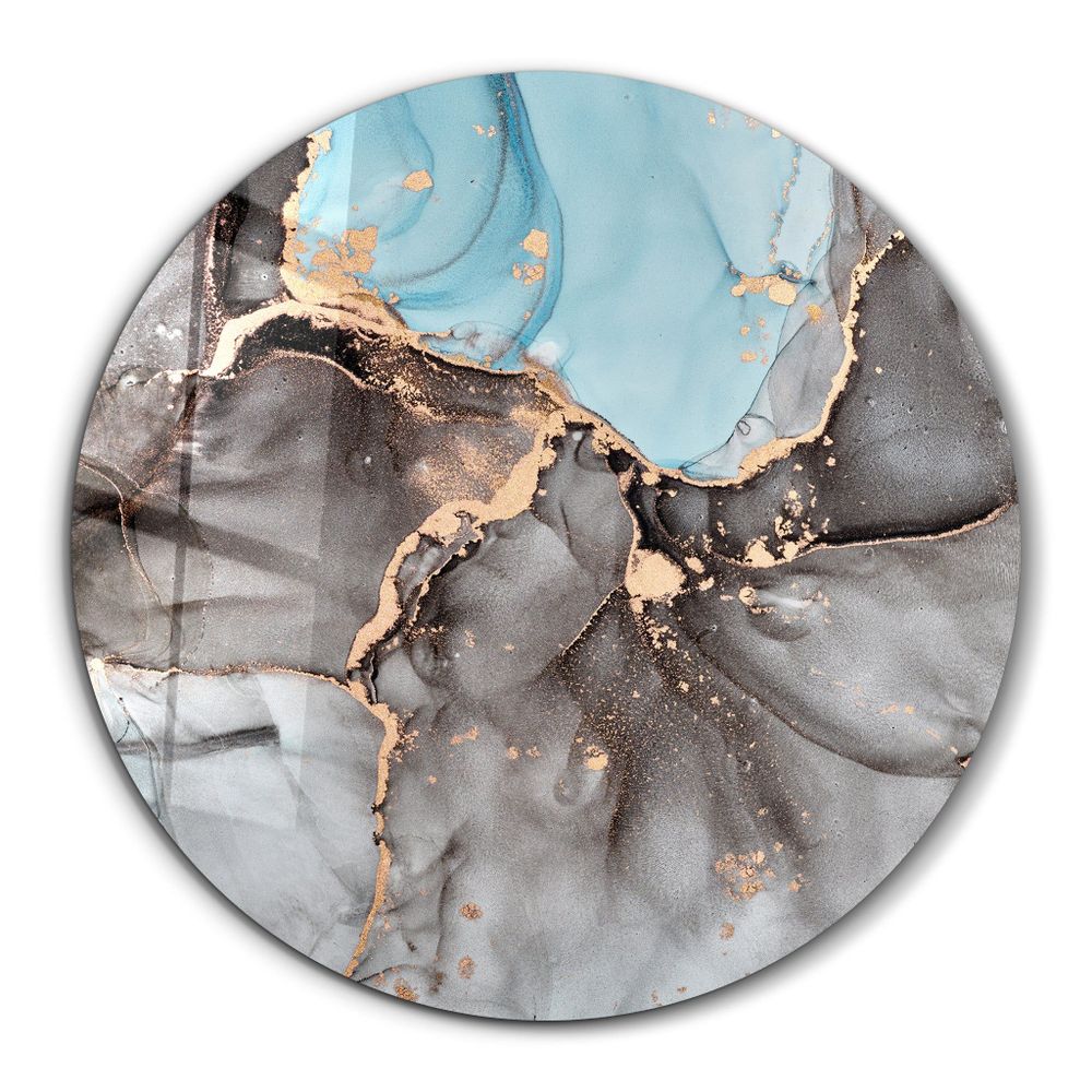 Other wall decoration - Marble PatternRounded Glass Wall Art 80CMX80CM - ARTDESIGNA