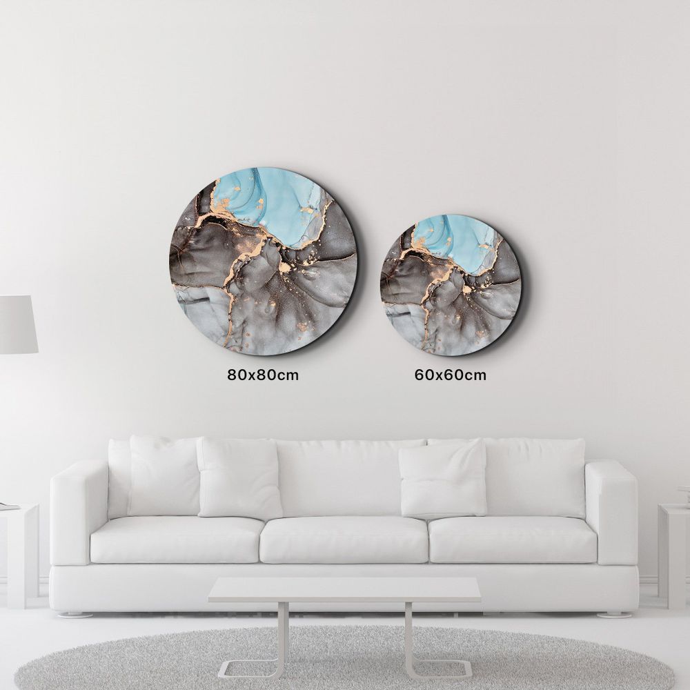 Other wall decoration - Marble PatternRounded Glass Wall Art 80CMX80CM - ARTDESIGNA