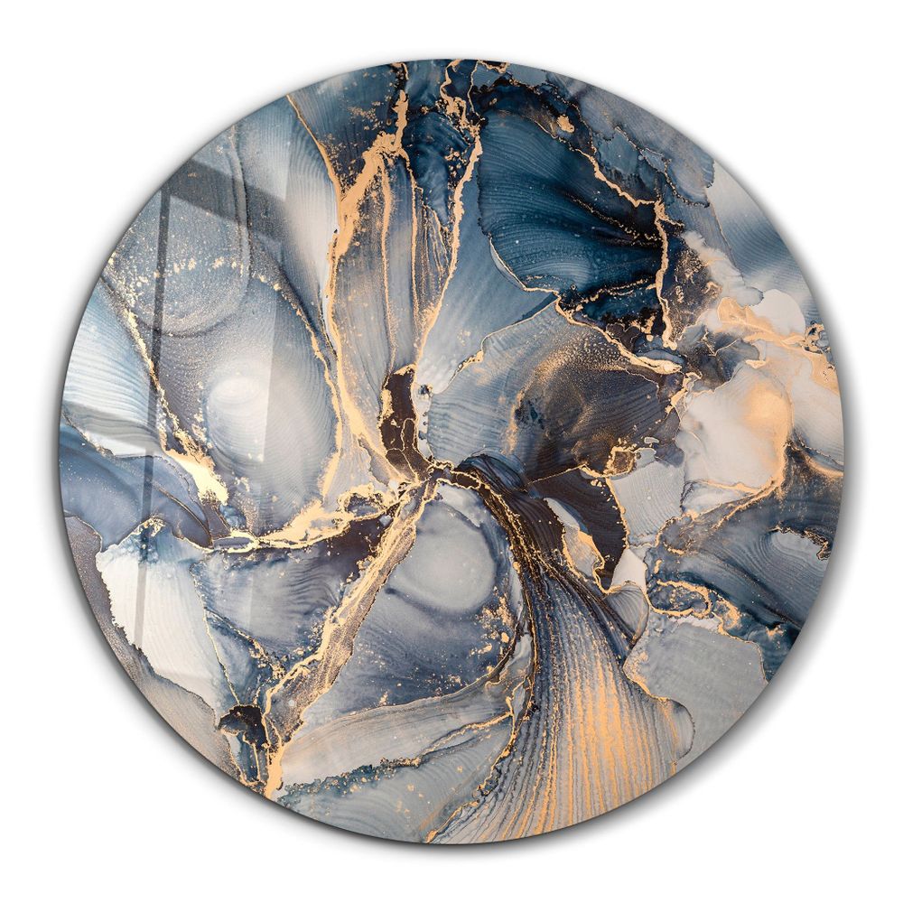 Autres décorations murales - Art mural en verre arrondi à motif de marbre 2 80CMX80CM - ARTDESIGNA