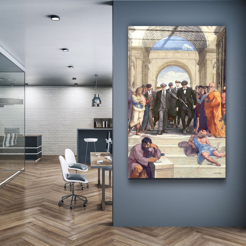 Autres décorations murales - Shelby Attitude Athens Designers Collection Décoration murale en verre 110CMx70CM - ARTDESIGNA