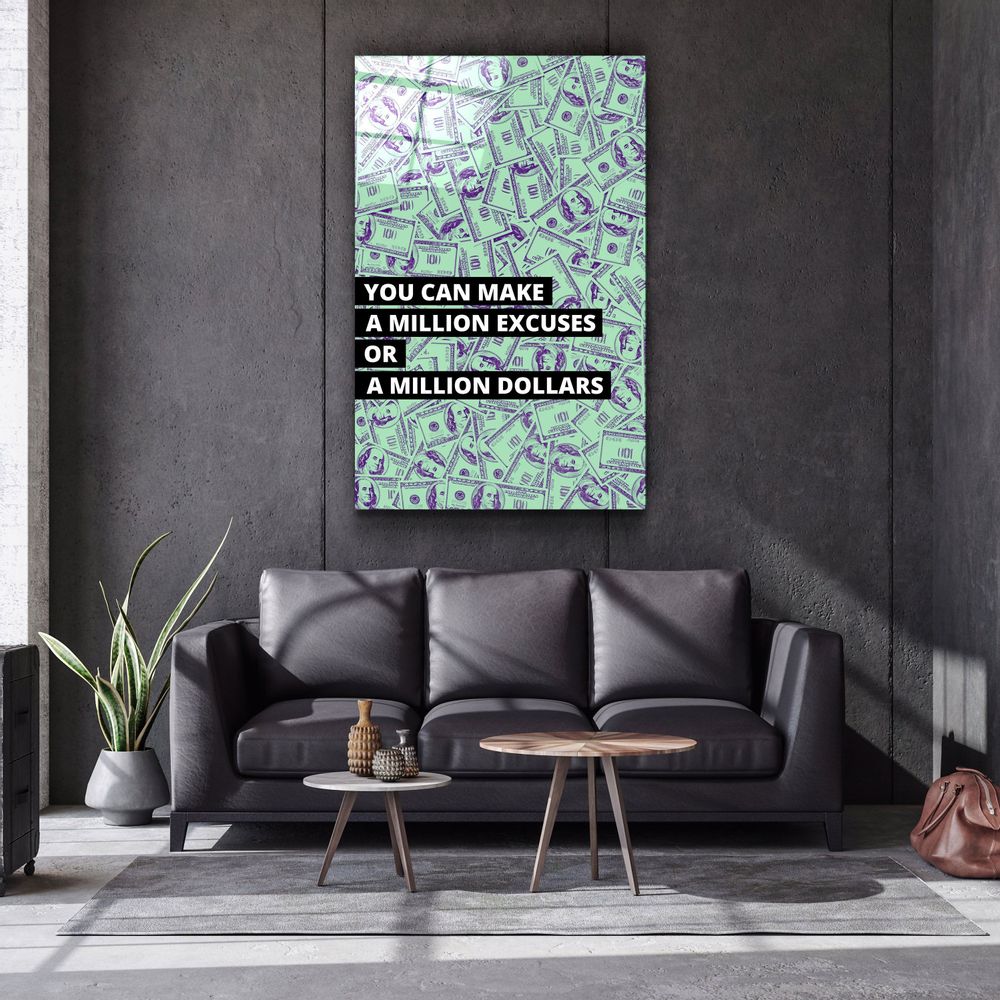 Other wall decoration - Million DollarsDesigners Collection Glass Wall Art 110CMx70CM - ARTDESIGNA