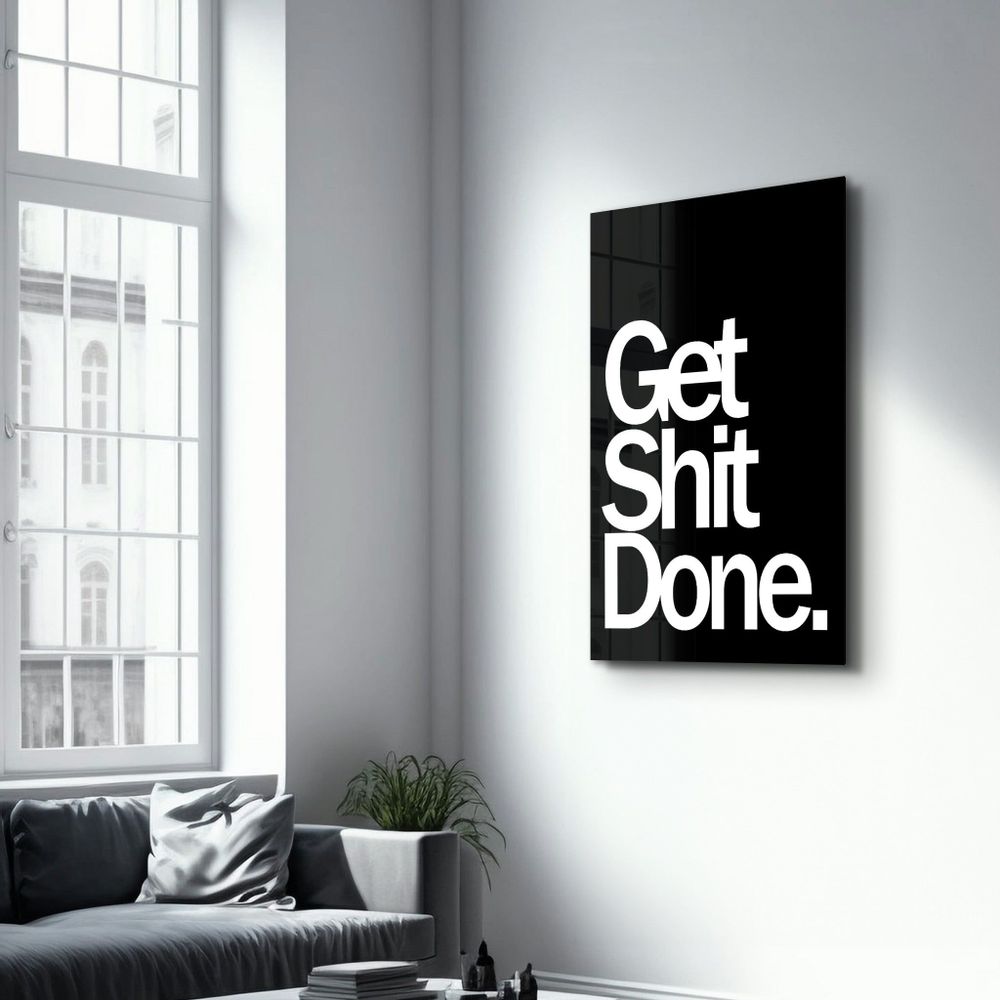 Autres décorations murales - Obtenez X Done Noir | Art mural en verre de la collection Designers 110CMx70CM - ARTDESIGNA