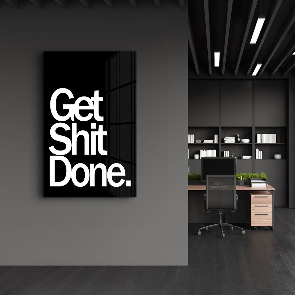 Autres décorations murales - Obtenez X Done Noir | Art mural en verre de la collection Designers 110CMx70CM - ARTDESIGNA