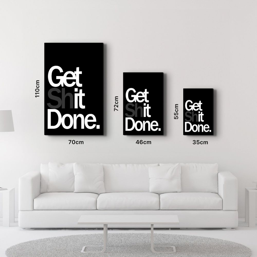 Autres décorations murales - Obtenez X Done Noir | Art mural en verre de la collection Designers 110CMx70CM - ARTDESIGNA