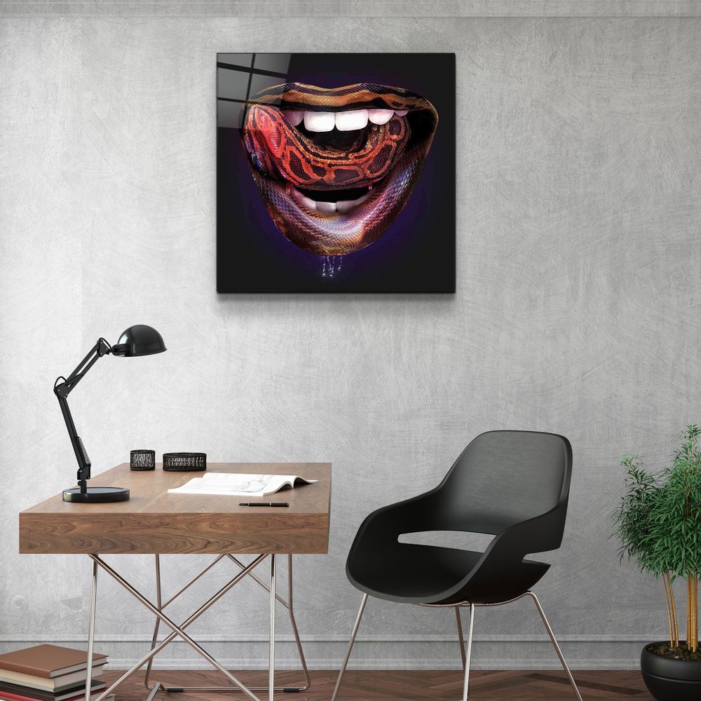 Other wall decoration - Epoca Lips2Designers Collection Glass Wall Art 110CMX70CM - ARTDESIGNA