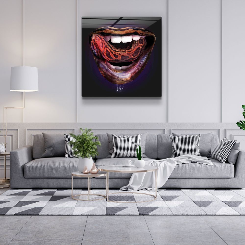 Other wall decoration - Epoca Lips2Designers Collection Glass Wall Art 110CMX70CM - ARTDESIGNA