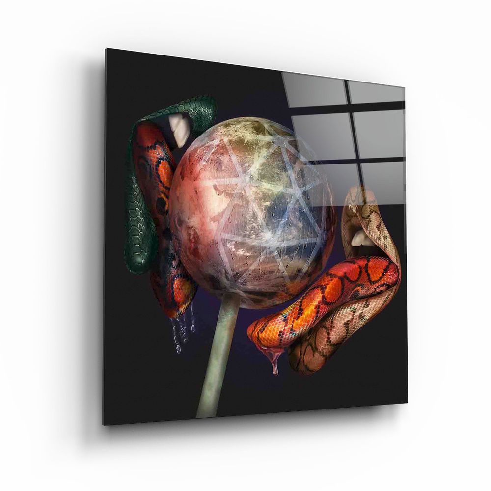 Other wall decoration - Epoca LipsDesigners Collection Glass Wall Art 100CMX100CM - ARTDESIGNA