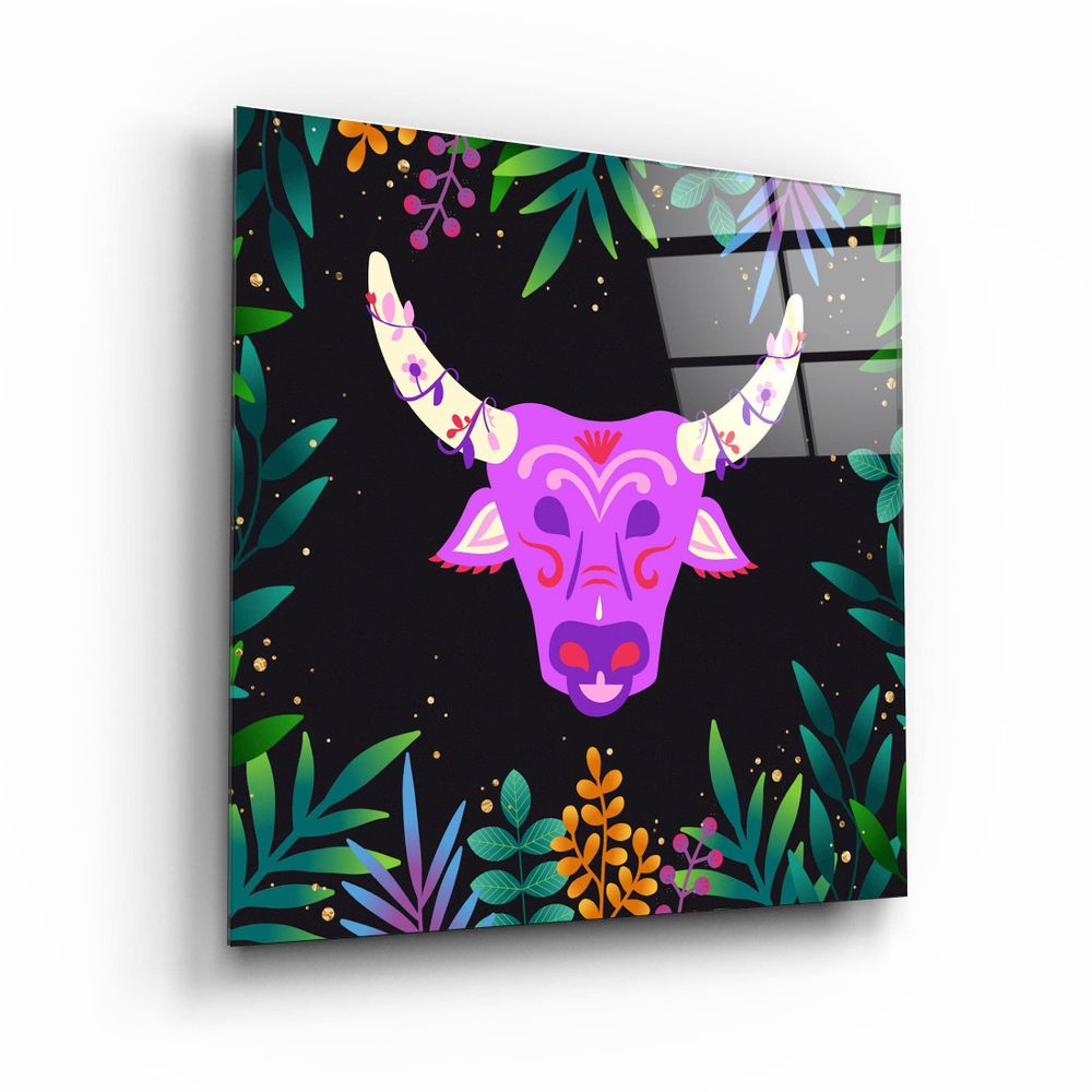 Other wall decoration - Animal Republic-Wild CattleDesigners Collection Glass Wall Art 80CMX80CM - ARTDESIGNA