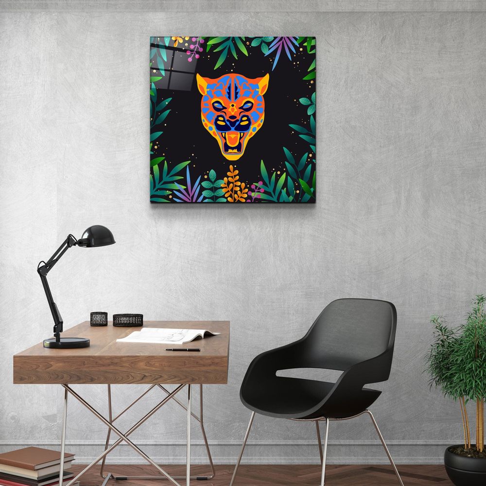 Other wall decoration - Animal Republic-PumaDesigners Collection Glass Wall Art 80CMX80CM - ARTDESIGNA