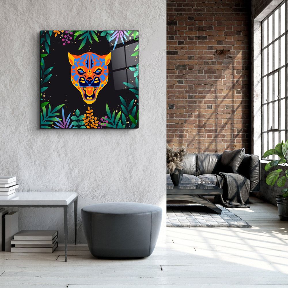 Other wall decoration - Animal Republic-PumaDesigners Collection Glass Wall Art 80CMX80CM - ARTDESIGNA