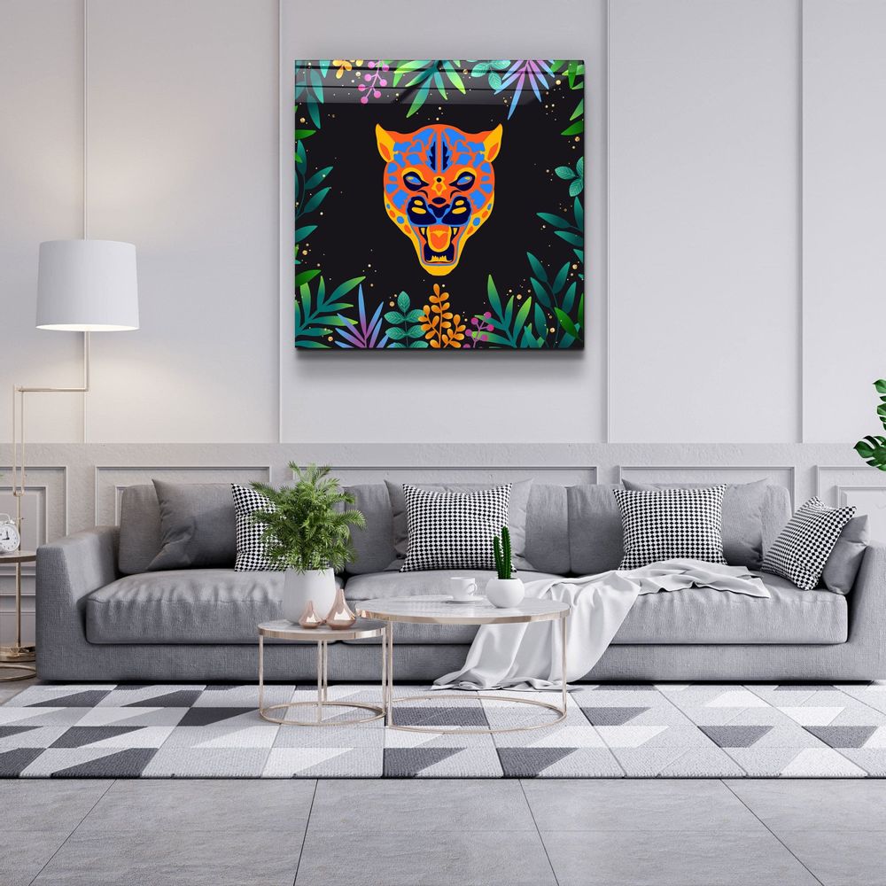 Other wall decoration - Animal Republic-PumaDesigners Collection Glass Wall Art 80CMX80CM - ARTDESIGNA