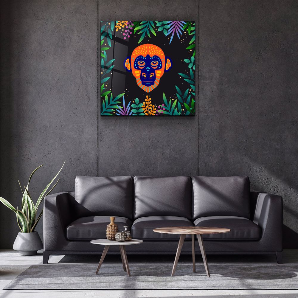 Other wall decoration - Animal Republic-MonkeyDesigners Collection Glass Wall Art 80CMX80CM - ARTDESIGNA