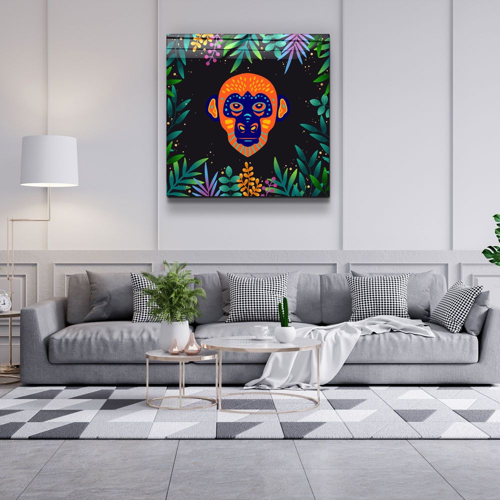 Other wall decoration - Animal Republic-MonkeyDesigners Collection Glass Wall Art 80CMX80CM - ARTDESIGNA