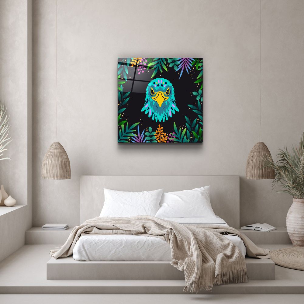 Autres décorations murales - Animal Republic-EagleDesigners Collection Décoration murale en verre 80CMX80CM - ARTDESIGNA