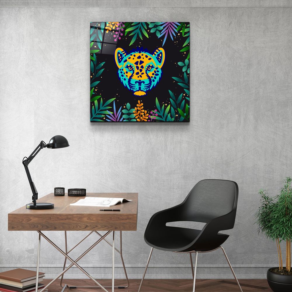 Other wall decoration - Animal Republic-CheetahDesigners Collection Glass Wall Art 80CMX80CM - ARTDESIGNA