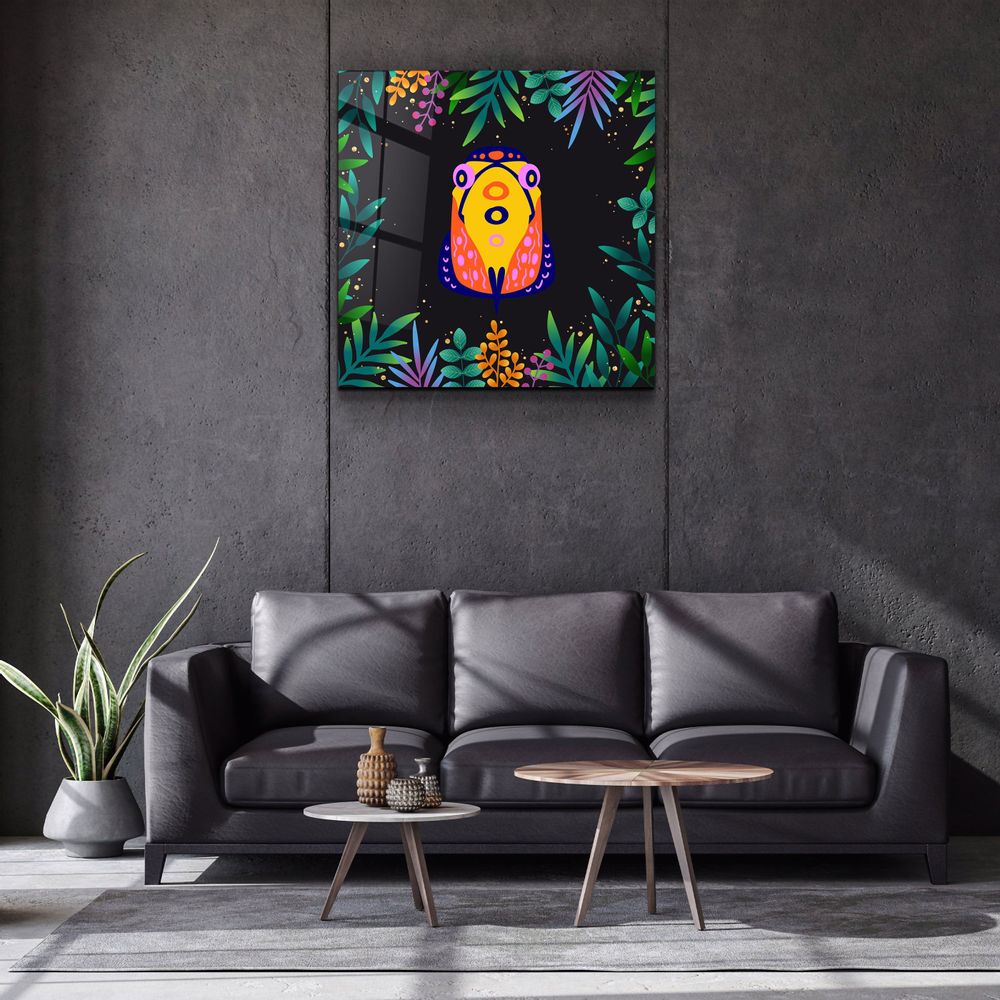 Autres décorations murales - Animal Republic-ToucanDesigners Collection Décoration murale en verre 80CMX80CM - ARTDESIGNA