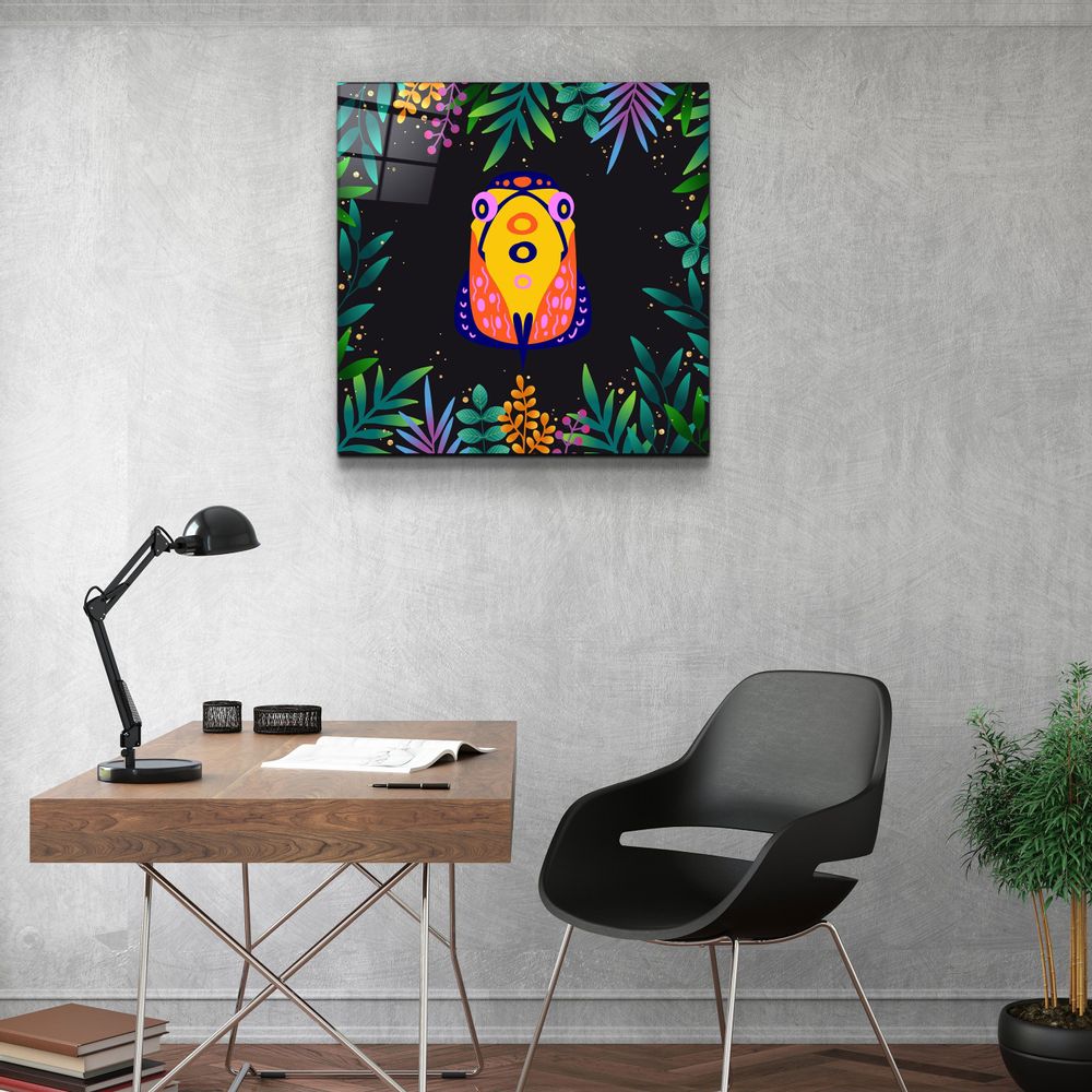 Autres décorations murales - Animal Republic-ToucanDesigners Collection Décoration murale en verre 80CMX80CM - ARTDESIGNA