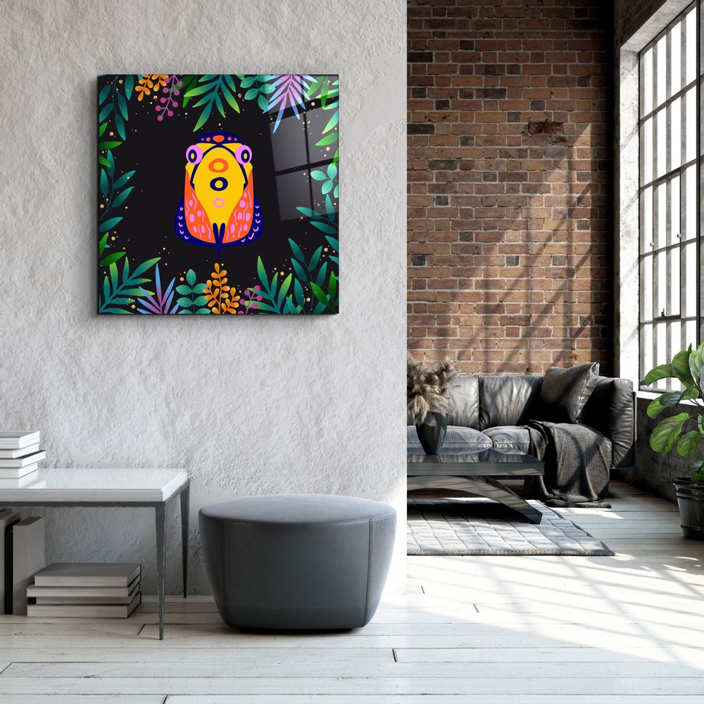 Autres décorations murales - Animal Republic-ToucanDesigners Collection Décoration murale en verre 80CMX80CM - ARTDESIGNA