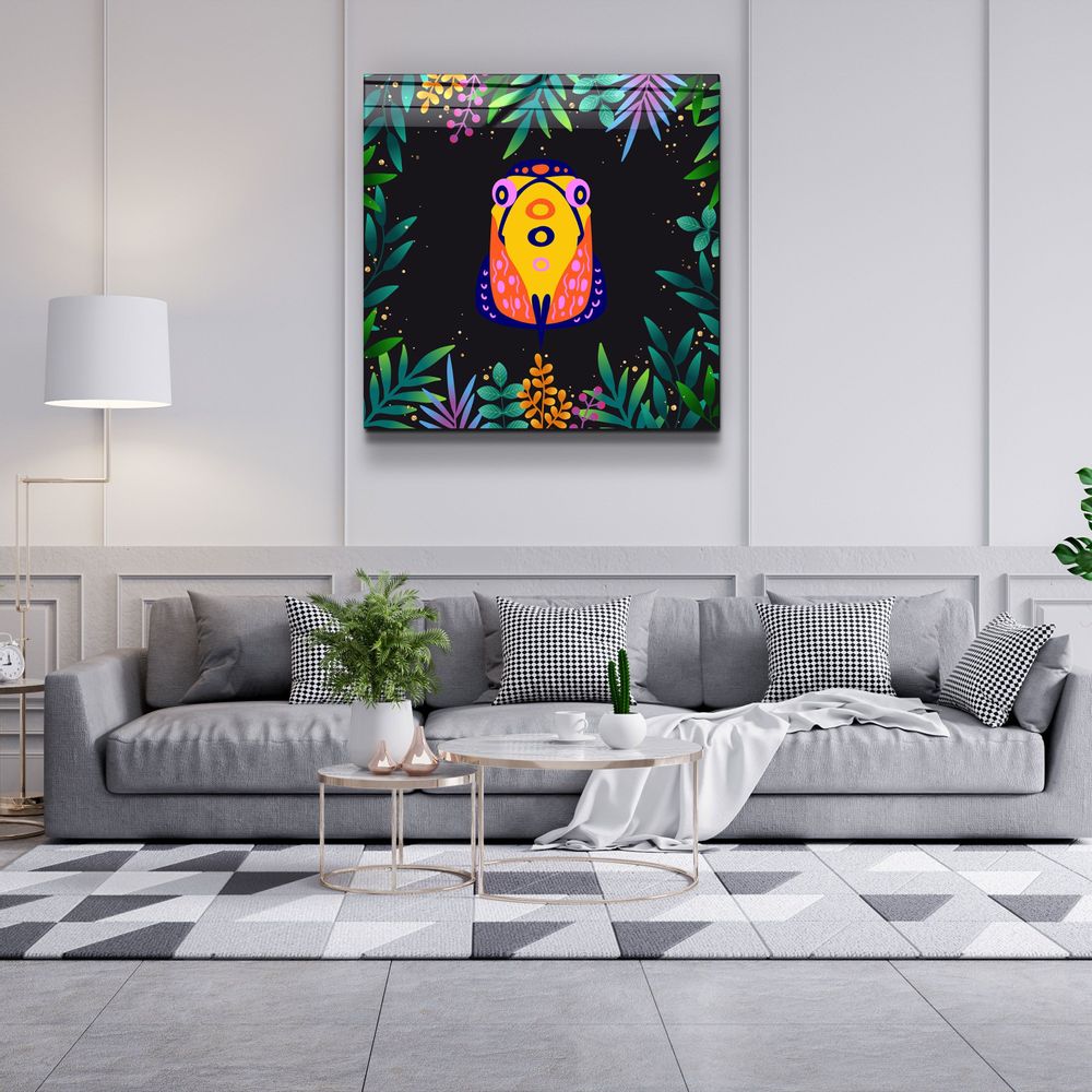 Autres décorations murales - Animal Republic-ToucanDesigners Collection Décoration murale en verre 80CMX80CM - ARTDESIGNA