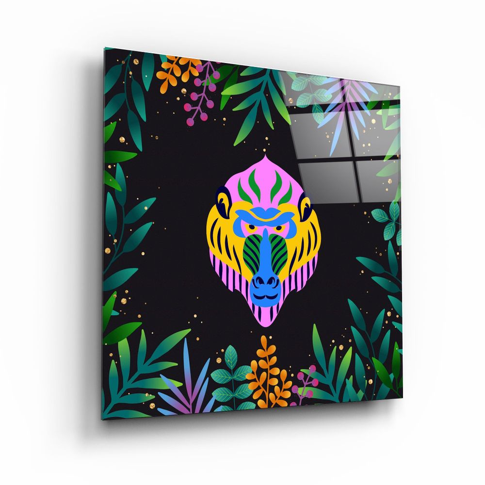 Other wall decoration - Animal Republic-BaboonDesigners Collection Glass Wall Art 80CMX80CM - ARTDESIGNA
