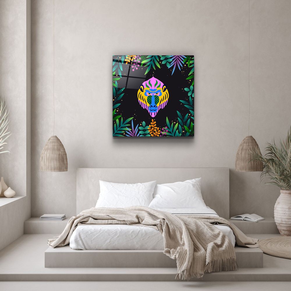 Other wall decoration - Animal Republic-BaboonDesigners Collection Glass Wall Art 80CMX80CM - ARTDESIGNA