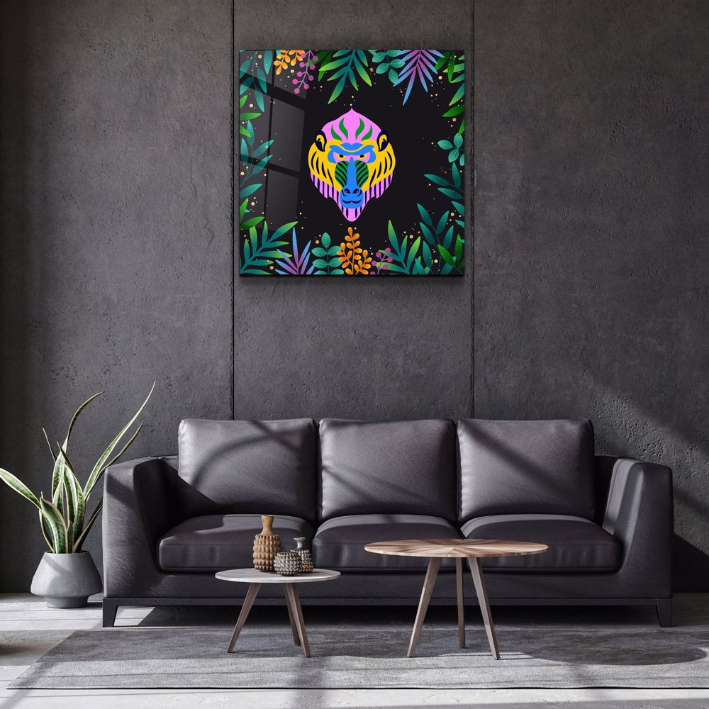 Other wall decoration - Animal Republic-BaboonDesigners Collection Glass Wall Art 80CMX80CM - ARTDESIGNA