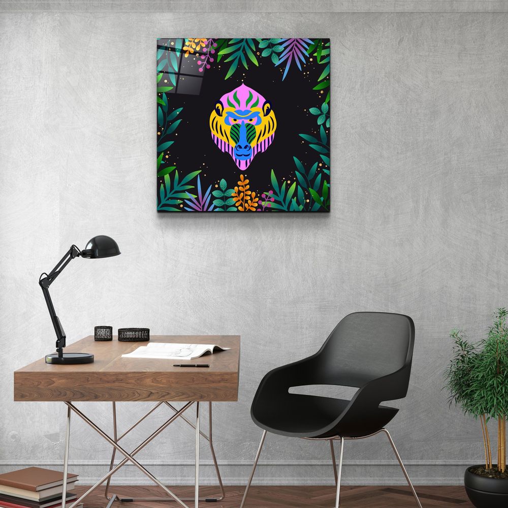 Other wall decoration - Animal Republic-BaboonDesigners Collection Glass Wall Art 80CMX80CM - ARTDESIGNA