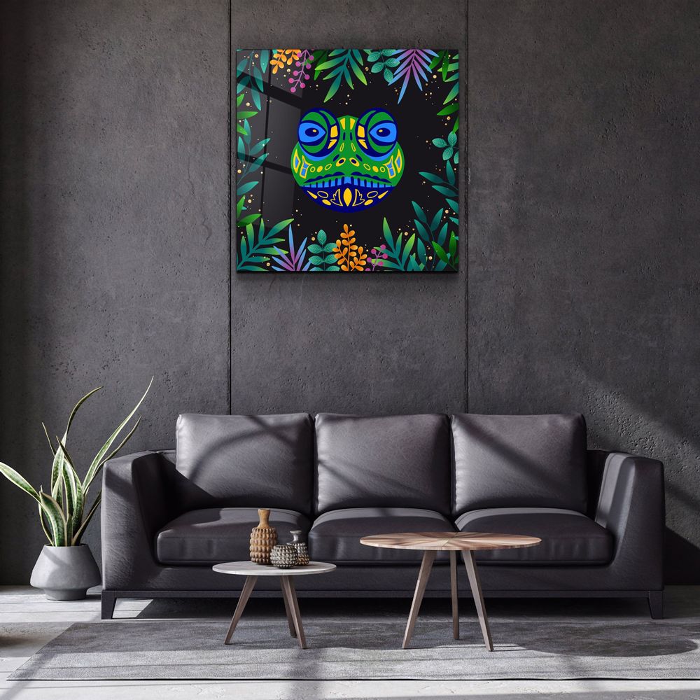Autres décorations murales - Animal Republic Collection de créateurs de grenouilles en verre 80CMX80CM - ARTDESIGNA