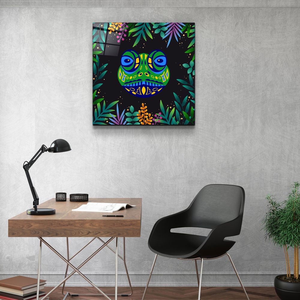 Autres décorations murales - Animal Republic Collection de créateurs de grenouilles en verre 80CMX80CM - ARTDESIGNA