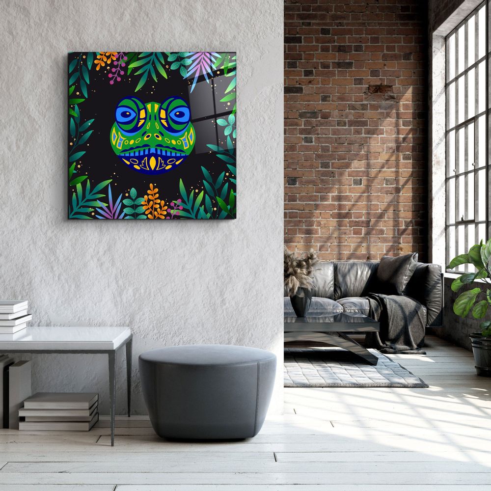 Autres décorations murales - Animal Republic Collection de créateurs de grenouilles en verre 80CMX80CM - ARTDESIGNA