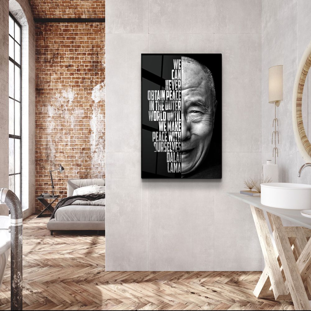 Autres décorations murales - Art mural en verre de la collection du designer Dalaï Lama 110CMx70CM - ARTDESIGNA