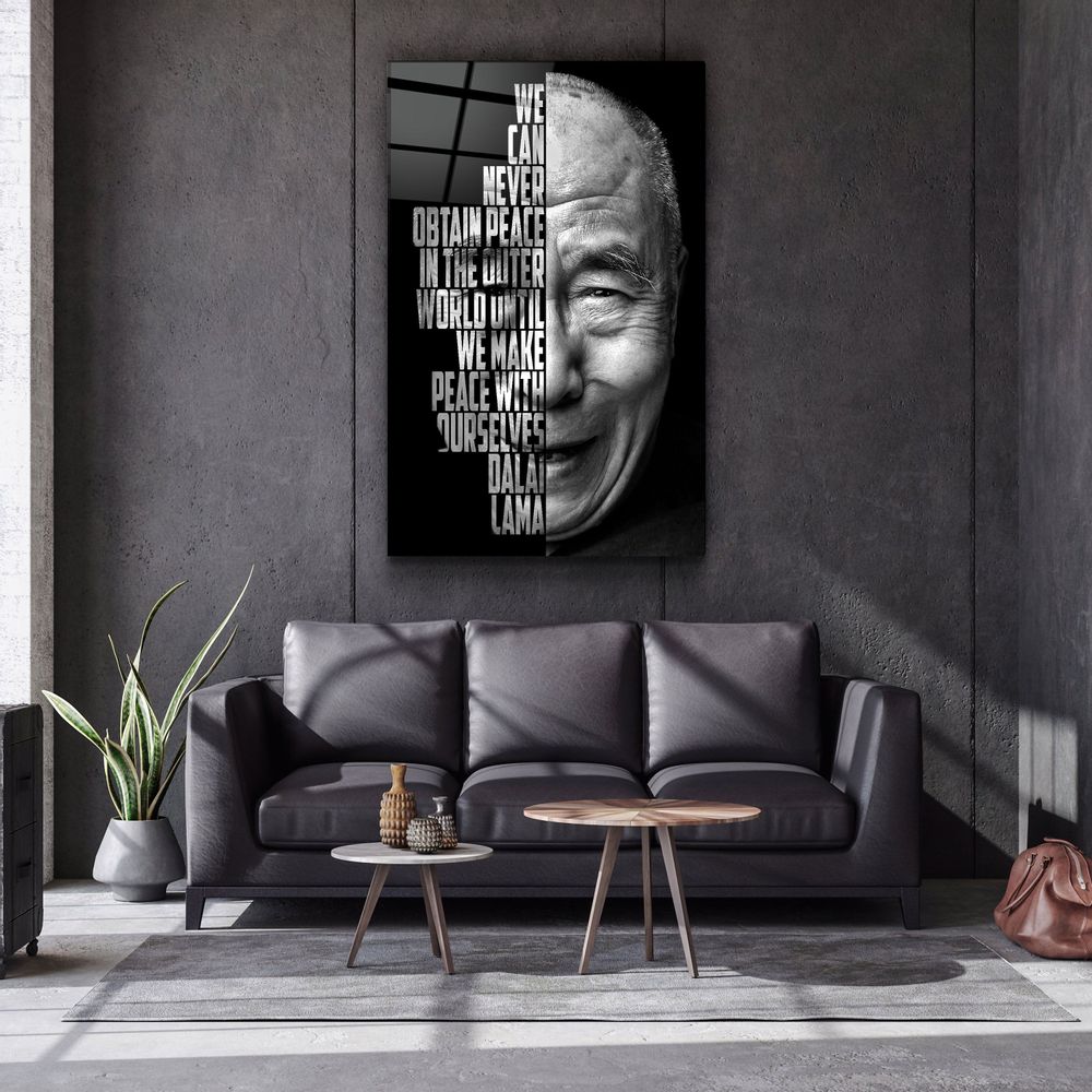 Autres décorations murales - Art mural en verre de la collection du designer Dalaï Lama 110CMx70CM - ARTDESIGNA