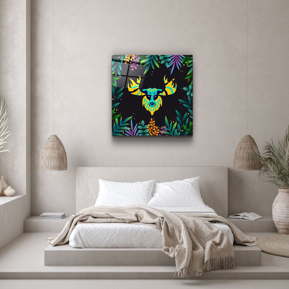 Other wall decoration - Animal Republic-DeerDesigners Collection Glass Wall Art 80CMX80CM - ARTDESIGNA