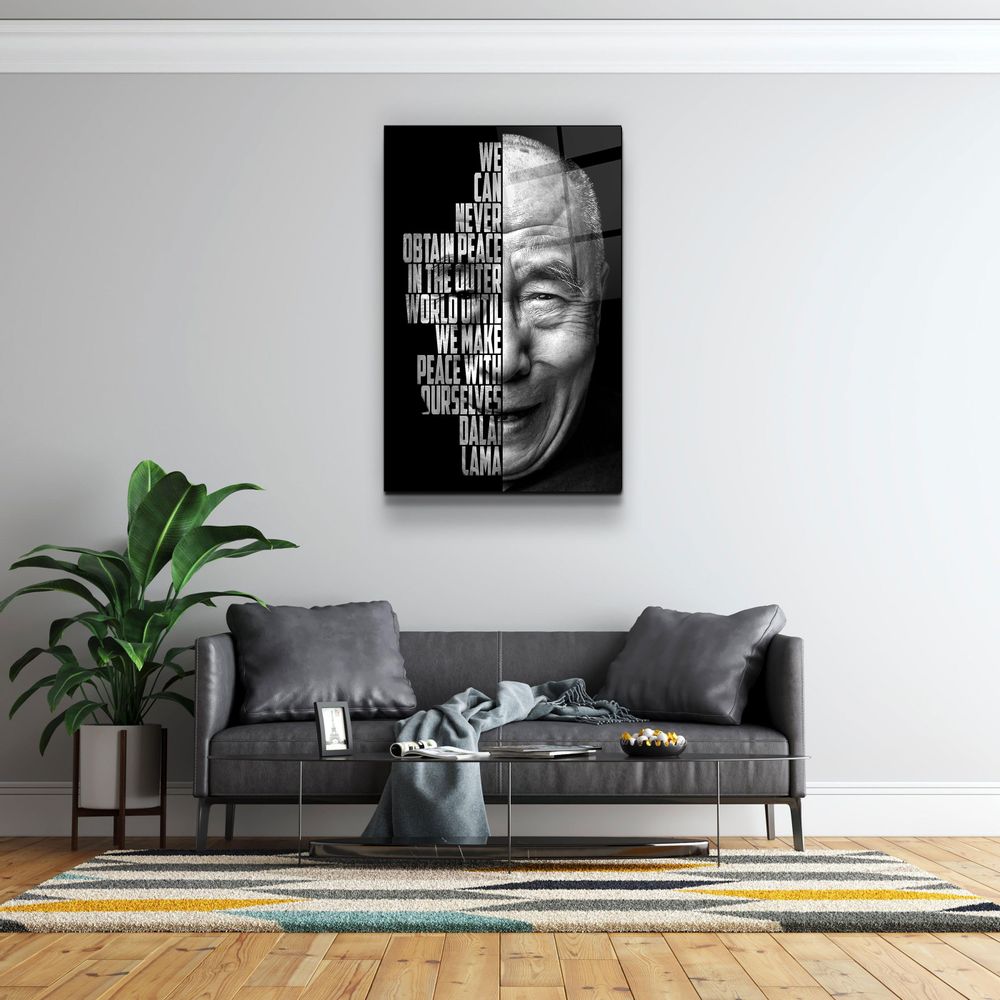 Autres décorations murales - Art mural en verre de la collection du designer Dalaï Lama 110CMx70CM - ARTDESIGNA