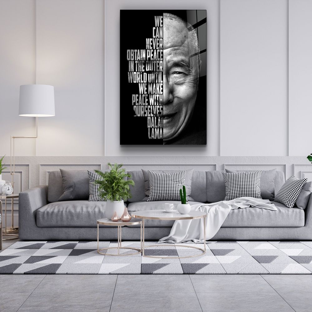 Autres décorations murales - Art mural en verre de la collection du designer Dalaï Lama 110CMx70CM - ARTDESIGNA