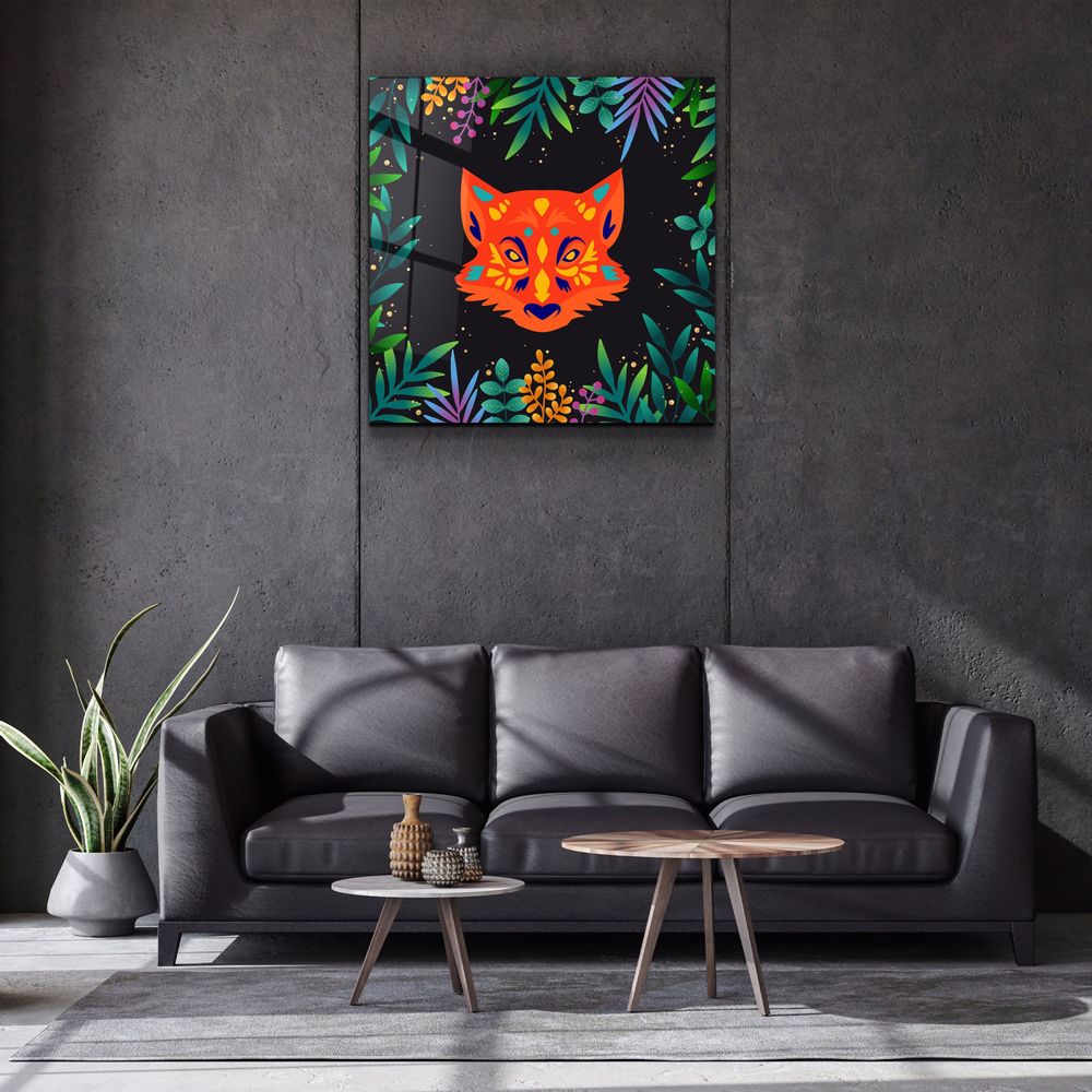 Other wall decoration - Animal Republic-FoxDesigners Collection Glass Wall Art 80CMX80CM - ARTDESIGNA