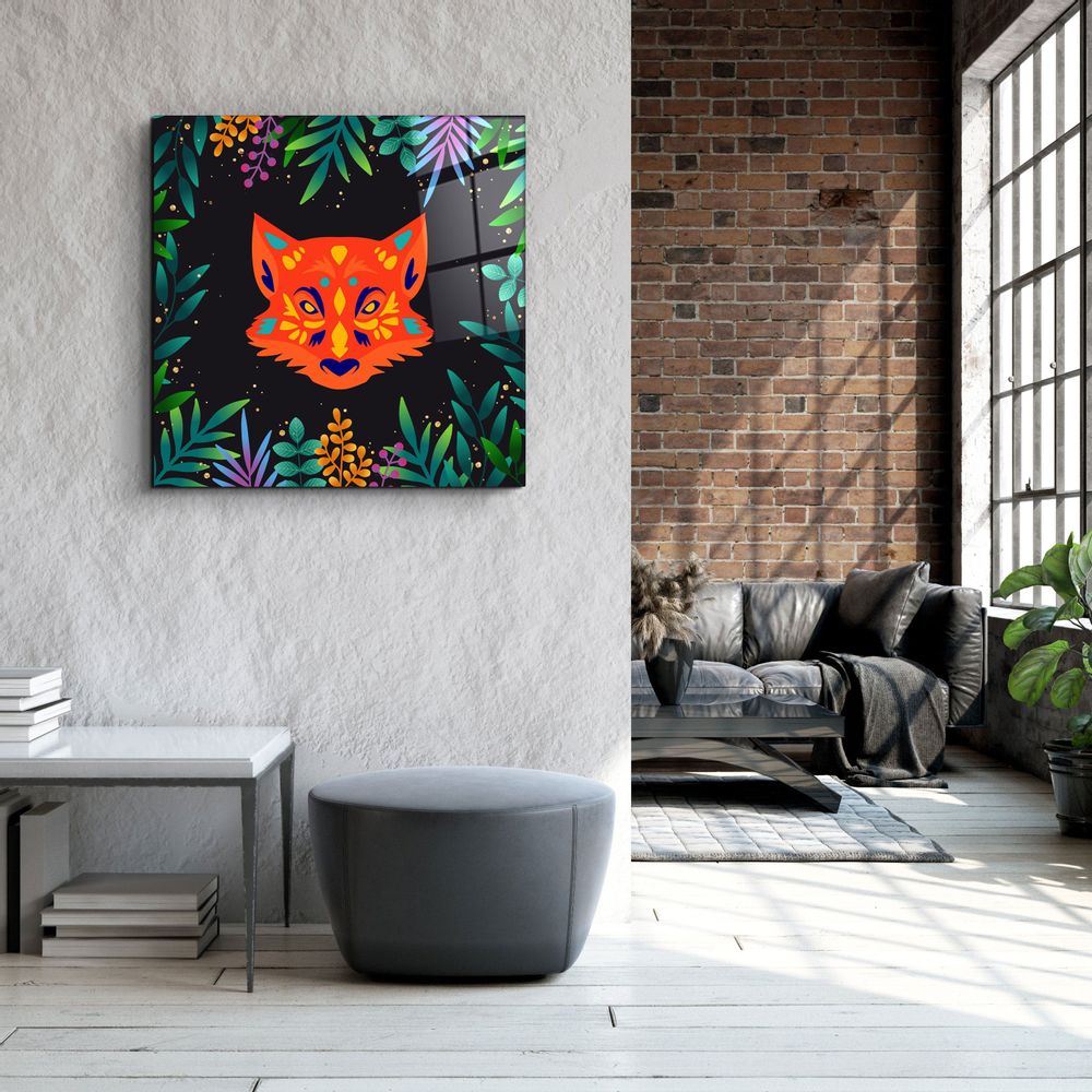 Other wall decoration - Animal Republic-FoxDesigners Collection Glass Wall Art 80CMX80CM - ARTDESIGNA