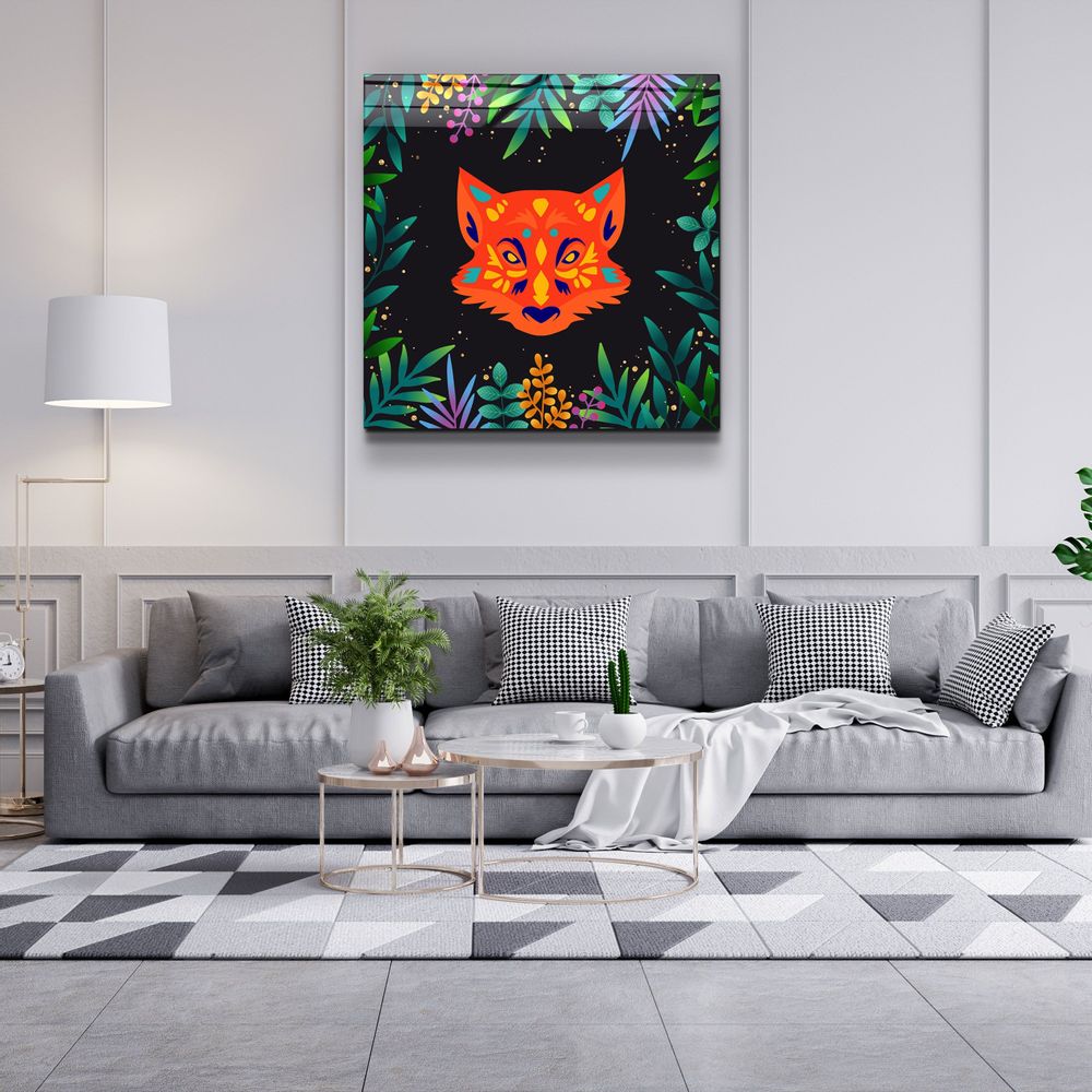 Other wall decoration - Animal Republic-FoxDesigners Collection Glass Wall Art 80CMX80CM - ARTDESIGNA