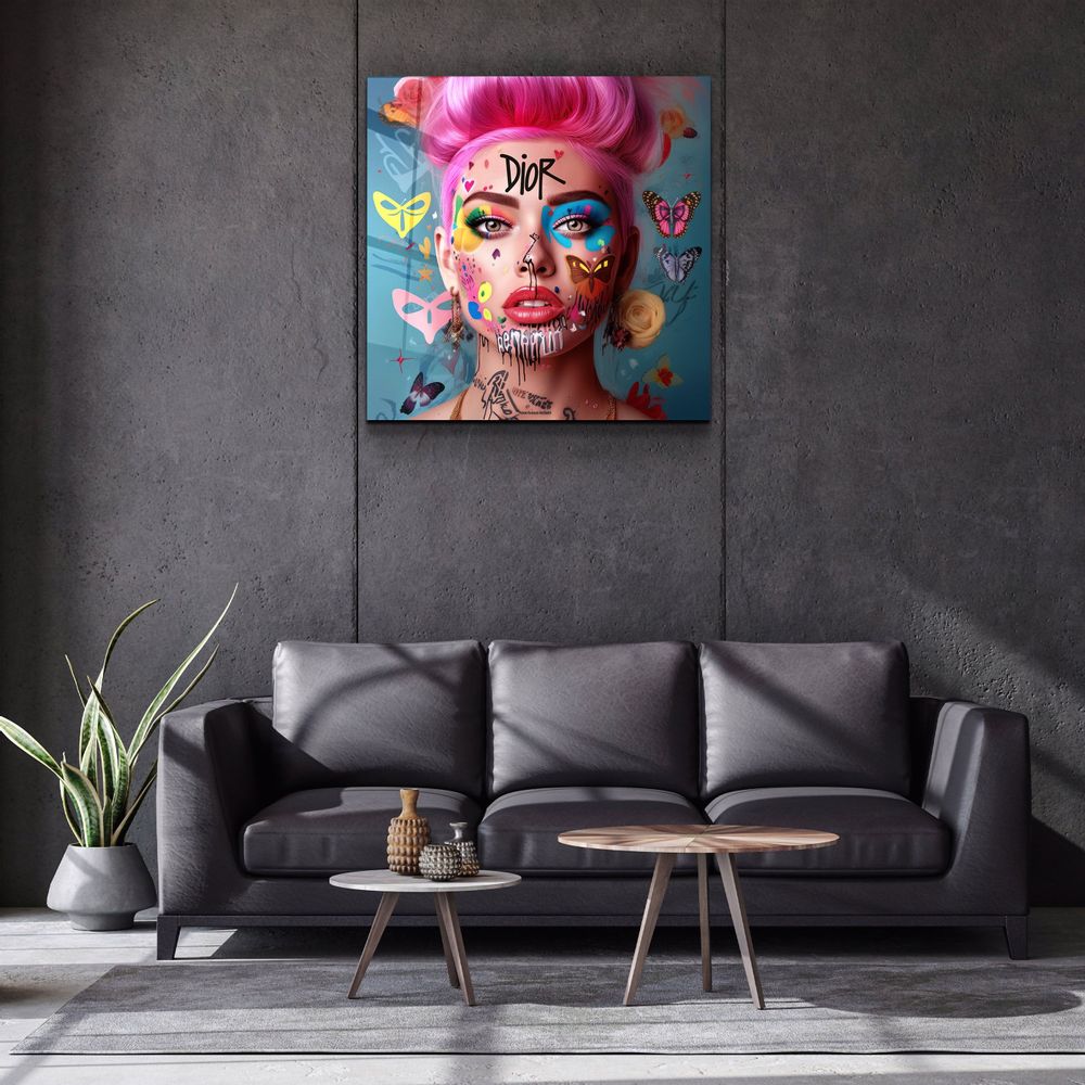 Autres décorations murales - Art mural en verre de la collection de designers élégants 80CMX80CM - ARTDESIGNA