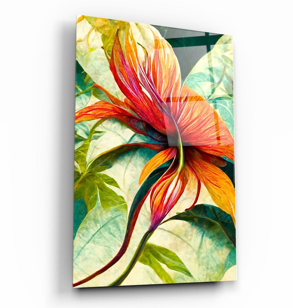 Autres décorations murales - Art mural en verre de la collection Flowers of Secret Garden Designers 110CMx70CM - ARTDESIGNA